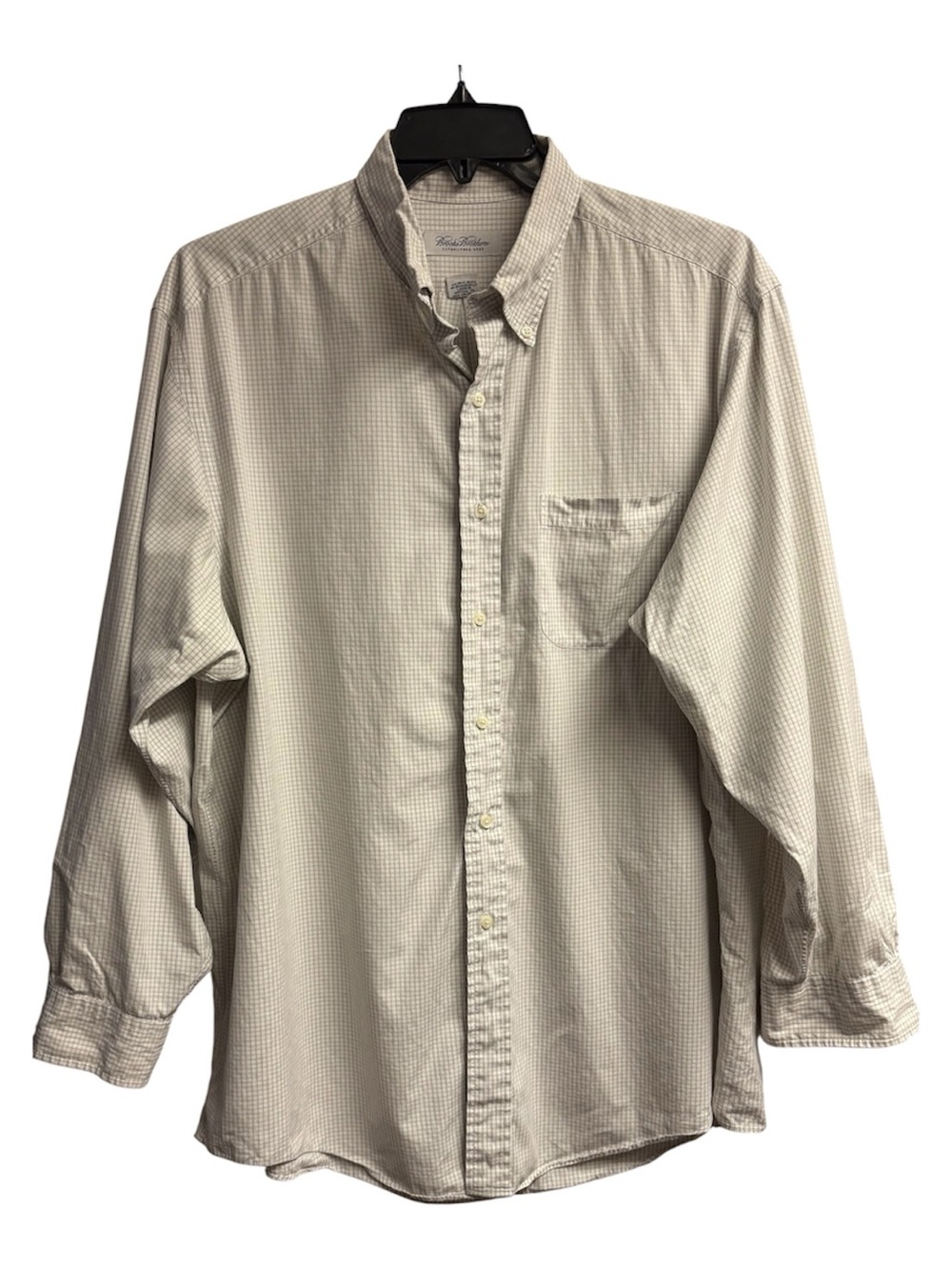 Brooks Brothers 100% Cotton Green/White Checkered Button-Down Shirt Size 17.5